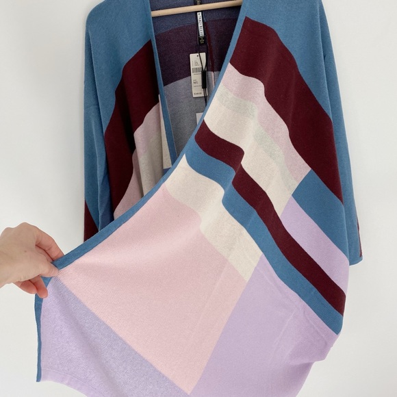 Anthropologie Geometric Poncho Cardigan Sweater - Picture 7 of 8